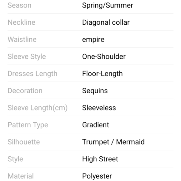 Blue, Diagonal Collar, Sleeveless, Gradient,  Mermaid Sequined Gown - Picture 11 of 16